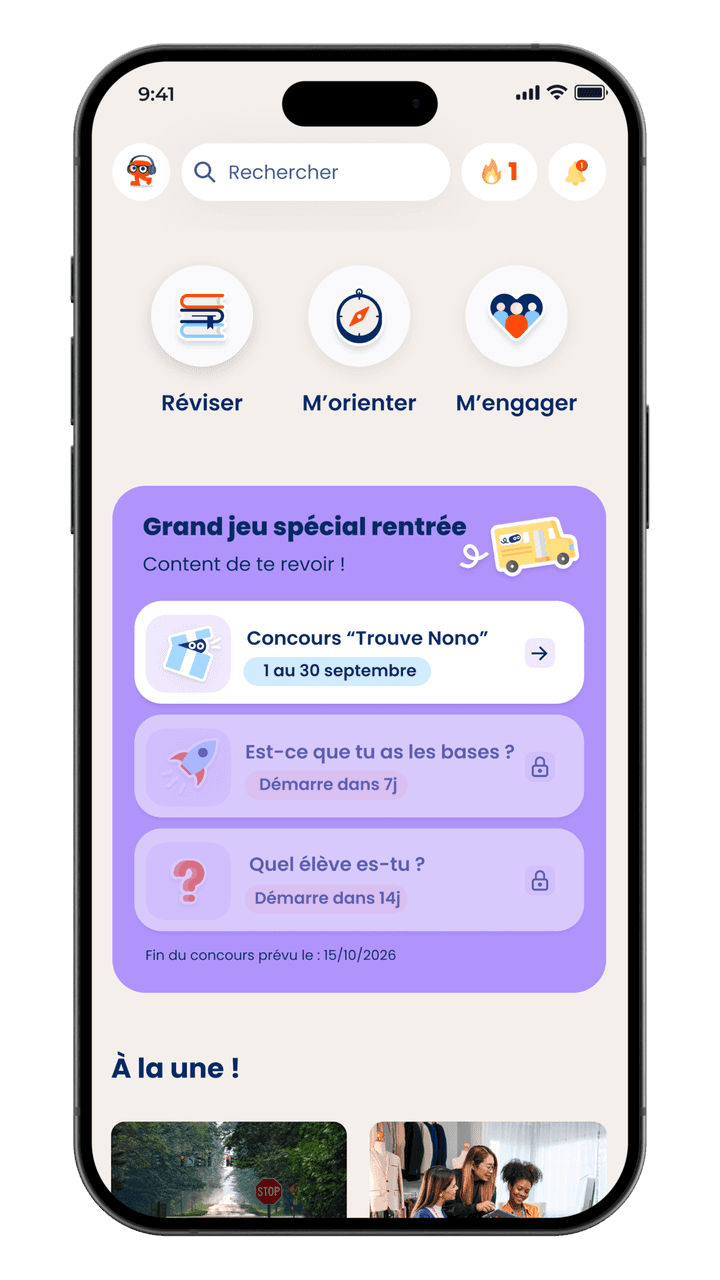 Capture d'écran de l'application