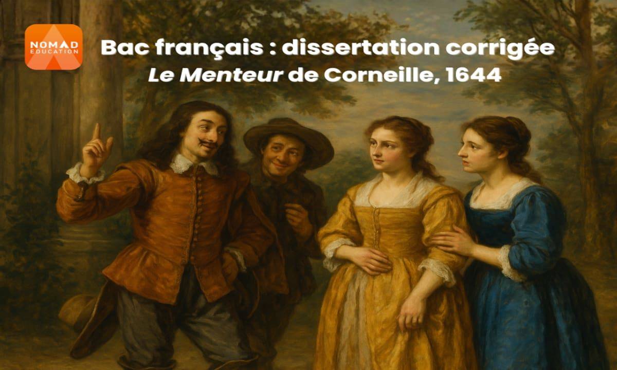 Bac Français 2026 : sujet de dissertation corrigé sur Le Menteur de Corneille pour s’entraîner